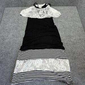 Tween Scene Vtg Youth Teen Evening Gown Dress (Size XL) Floral Lace Trim USA